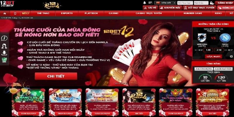 Đăng nhập 12Bet thông qua trình duyệt web