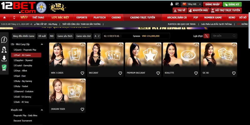 12bet Sảnh Bài Online Uy Tín, Chất Lượng Số 1 Châu Á